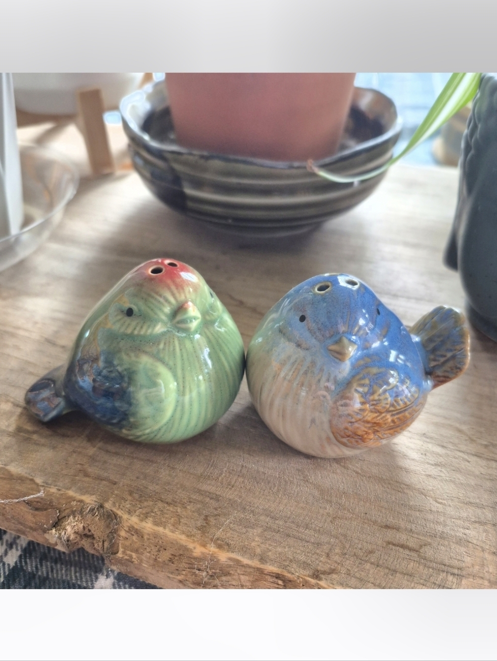 Birds Ceramic Salt And Pepper Shakers
